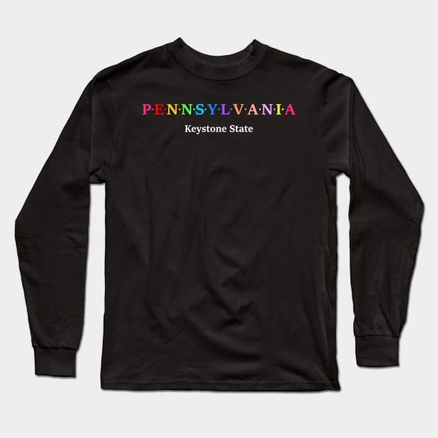 Pennsylvania, USA. Keystone State Long Sleeve T-Shirt by Koolstudio